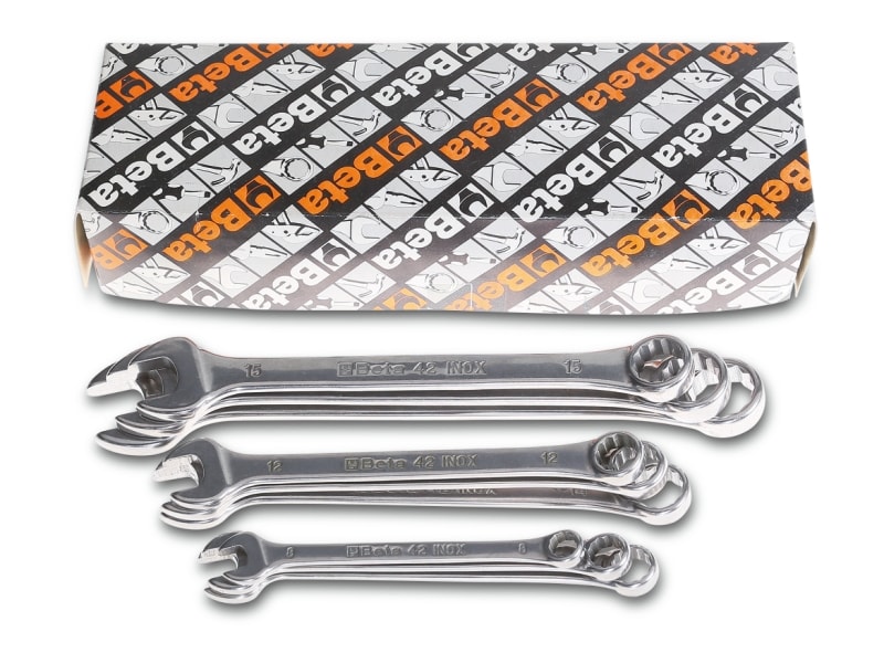BETA - Serie di chiavi combinate inossidabili SR. chiavi inox combinate 11pz /s11.