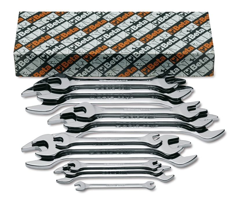 BETA - Serie di 12 chiavi a forchetta doppie lucide SR 12pz MP/S12.