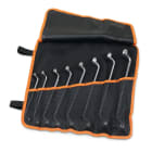 BETA - Serie di 8 chiavi poligonali doppie curve in busta avvolgibile di poliestere resistente 8pz /b8n.