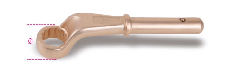 BETA - Chiavi poligonali curve con attacco per leva di manovra, antiscintilla, chiavi polig. curve antiscintilla BA 36.
