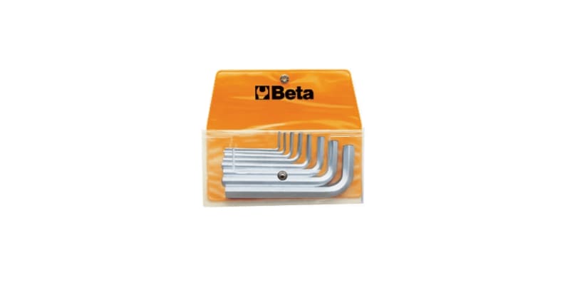 BETA - Serie di 8 chiavi maschio esagonale piegate in busta 8pz