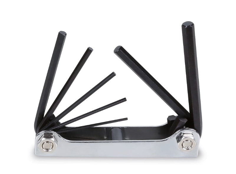 BETA - Serie di 7 chiavi maschio esagonale piegate art. 96N, chiavi mas es pieg nere 7pz 1,5-6 n/g7a. 000960643