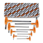 BETA - Serie di 8 chiavi maschio esagonale piegate con impugnatura di manovra art. 96T, chiavi maschio esag. imp. T 8pz serie T/S8. 000960933