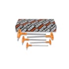 BETA - Serie di 5 chiavi maschio esagonale piegate con impugnatura di manovra in acciaio inossidabile CHIAVI MASCHIO INOX ESAG C/IMP 5PZ T/S5.