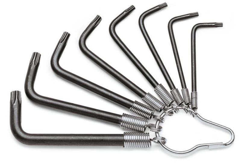 BETA - Serie di 8 chiavi maschio piegate per viti con impronta Torx® CHIAVI MAS TX 8PZ M9/40 TX/ST8.