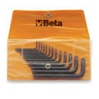 BETA - Serie di 13 chiavi maschio piegate per viti con impronta torx art. 97tx in busta chiavi mas tx 13pz tx/b13 busta.