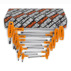 BETA - Chiavi maschio piegate con impugnatura per viti Torx® cromate TTX/S6 6pz.