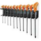 BETA - Serie di 11 chiavi maschio piegate con impugnatura per viti con impronta torx con supporto chiavi mas tx c/imp tras 11pz ttx/sp.