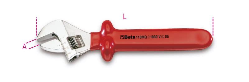 BETA - Chiave regolabile a rullino con scala graduata 200 IS 1000V MQ.