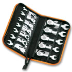 BETA - Serie di 12 chiavi combinate corte diritte a cricchetto art. 142C in astuccio astucci ch.comb.cricch.corte 12pz. /a12.