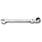 BETA - Chiavi combinate a cricchetto snodate cromate 12 diritte forchetta.