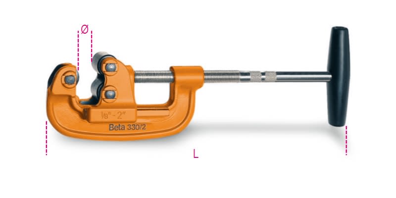 BETA - Tagliatubi per tubi gas in acciaio, tagliatubi mm50 per acciaio, ideale per tagliare tubi in acciaio.