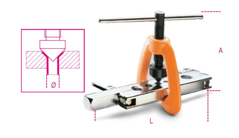 BETA - Attrezzo bordatubi dia 4-14 per rame e leghe leggere.