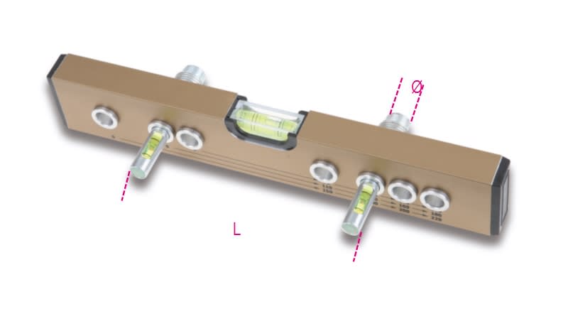 BETA - Dima a tre fiale per installazione attacchi sanitari, dime regolabili tripla fiala F3 per precisione e facilità d'uso. 003570100