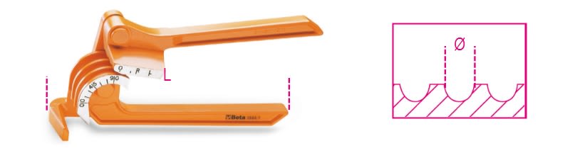 BETA - Pinza curvatubi per tubi sottili in rame e lega leggera A/1. 003880051