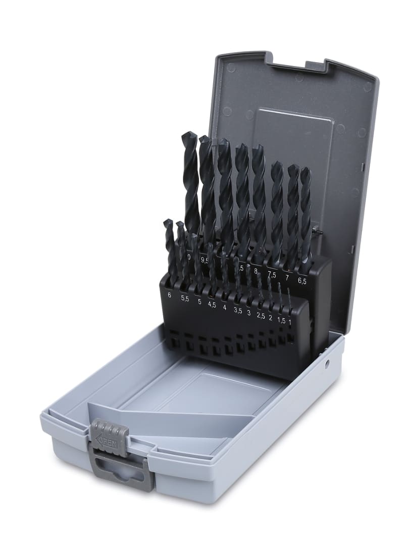 BETA - Serie di punte elicoidali cilindriche in cassetta HSS 25pz SP25.