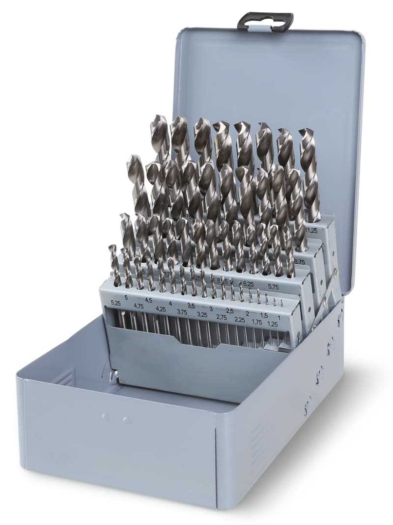 BETA - Serie di punte elicoidali cilindriche art. 412 in cassetta, punte rettificate hss serie 49pz sp49.