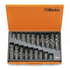 BETA - Serie di punte elicoidali cilindriche in cassetta HSS RET 150PZ /C150.