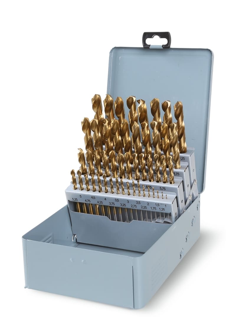 BETA - Serie di punte elicoidali cilindriche in cassetta HSS Titanio 49pz SP49.