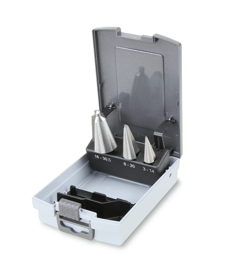 BETA - Serie di punte coniche per forare ed allargare in cassetta 424 PUNTE CONICHE PER ALL/FOR SR 3PZ/SP3.