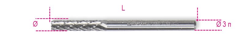BETA - Mini frese rotative in metallo duro cilindriche piane 3.