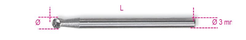 BETA - Mini frese rotative in metallo duro limano e sfaccettano materiali con precisione. 004260338