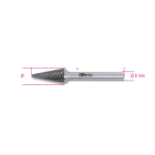 BETA - Lime rotative in metallo duro taglio incrociato HM6, frese limare MD triangolari 8.