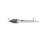BETA - Lime rotative in metallo duro taglio incrociato HM6, frese limare MD D6 a fiamma 9,5.