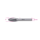 BETA - Lime rotative in metallo duro taglio incrociato HM6 e fresa limare MD D6 ogiva 16.