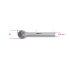 BETA - Lime rotative in metallo duro taglio incrociato HM6 e fresa limare MD D6 sferiche 16.