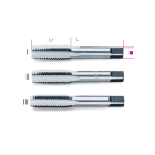 BETA - Serie di 3 maschi a mano sgrossatore, intermedio, finitore passo grosso in acciaio al cromo maschi passo grosso 10 serie 3pz.