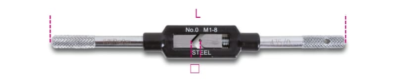 BETA - Giramaschi regolabile corpo acciaio ganasce bonificate M1-M8/0.