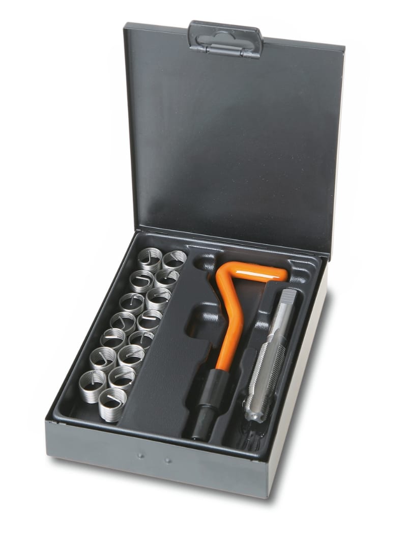 BETA - Set ripristino filettature candela danneggiate M14x1,25 mm, set ripristino filetti candele M14x1,25.