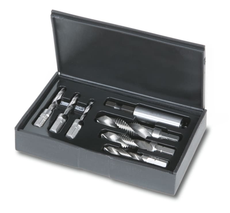 BETA - Serie di punte per forare, filettare e svasare in acciaio HSS ASTUCCI 7PZ FOR-FIL-SVAS 1/4.