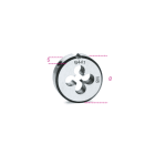 BETA - Filiere tonde filettatura metrica passo fine in acciaio al cromo, filiere tonde passo fine est25,4 9x1.