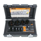 BETA - Assortimento di seghe a tazza con accessori per installatori in cassetta di plastica antiurto 13PZ. 004500310