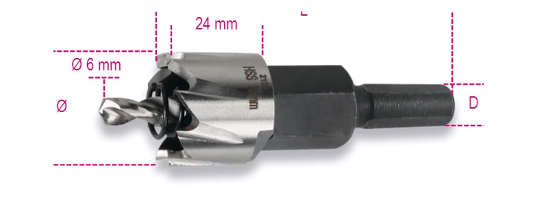 BETA - Frese a tazza in acciaio HSS interamente rettificate, frese a tazza HSS rettificate 37.