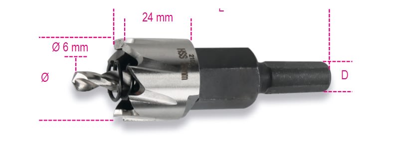 BETA - Frese a tazza in acciaio HSS interamente rettificate, frese a tazza HSS rettificate 47.