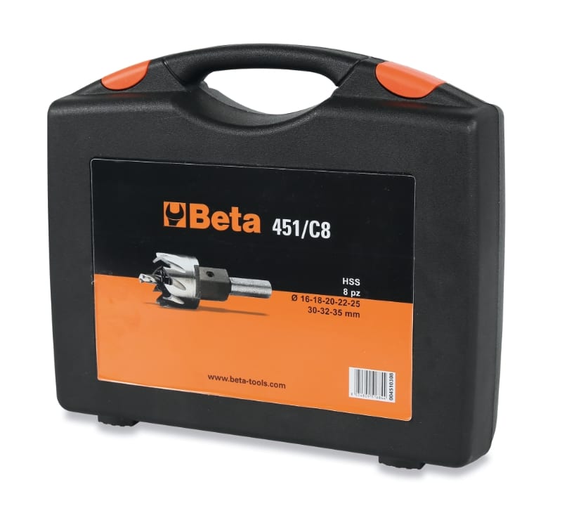 BETA - Assortimento di 8 frese a tazza in acciaio HSS interamente rettificate in cassetta 8 pezzi.