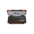 BETA - Assortimento giraviti dinamometrici, chiavi bussola esagonali, inserti avvitatori e accessori cassetta lamiera termoformati + 30 accessori 1/4.