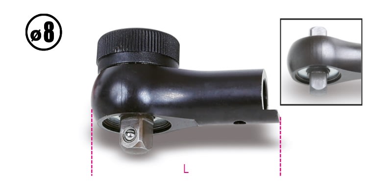 BETA - Cricchetti reversibili per barre dinamometriche 604B/5 e 604B/10, cricchetti revers. att 8 mm 1/4 per 604B.