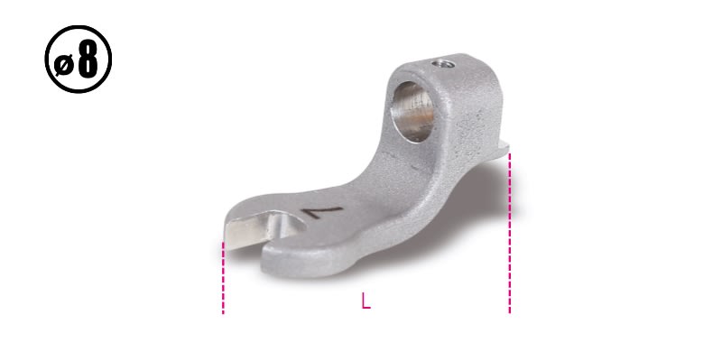 BETA - Chiavi a forchetta per barre dinamometriche 604B/5 e 604B/10, chiavi fisse dinam. att 8 mm 604B 4.
