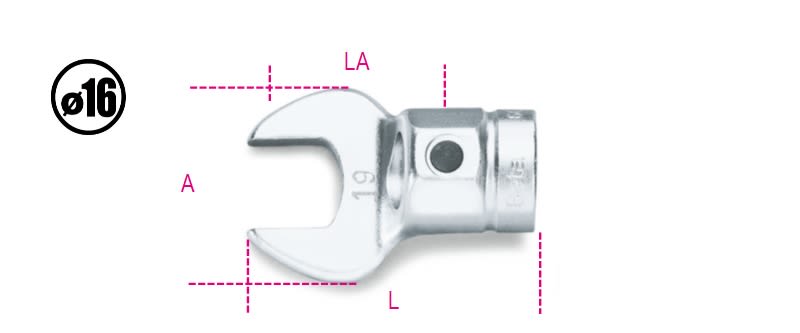 BETA - Chiavi a forchetta per barre dinamometriche 668 24 fisse. 006420024