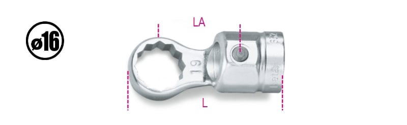 BETA - Chiavi poligonali per barre dinamometriche, chiavi poligonali per dinamom 668 19, strumenti essenziali per lavori di precisione.