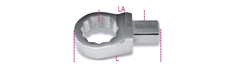 BETA - Chiavi poligonali per barre dinamometriche con attacco rettangolare 9x12 per 669 mm 22. 006530022