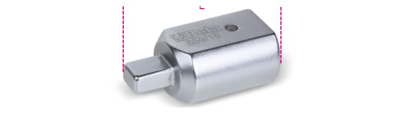 BETA - Raccordo con attacco rettangolare femmina 14x18 mm e maschio 9x12 mm adattatori per 669 F14x18-M9x12 /15.