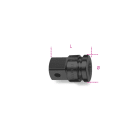 BETA - Raccordo con attacco quadro femmina 3/8 e maschio 1/2 fosfatato per buss macch f3/8xm1/2 /16