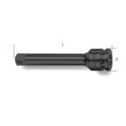 BETA - Prolunga con attacchi quadri maschio e femmina 3/8 fosfatato, prolunghe per buss macc 125mm 3/8 21.