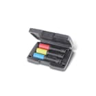 BETA - Serie di 3 chiavi a bussola lunghe colorate con inserti polimerici per dadi ruote in valigetta di plastica, cassette 3 buss lung 1/2 colored lcl/c3.