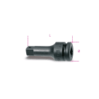 BETA - Prolunga con attacchi quadri maschio e femmina 1/2" fosfatato per bussole macchine 75mm 1/2 /20.